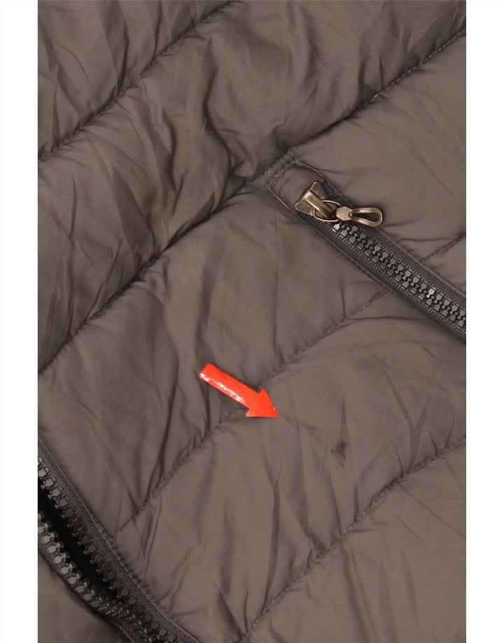 Jaqueta acolchoada com capuz feminino Colmar IT 44 poliéster cinza médio