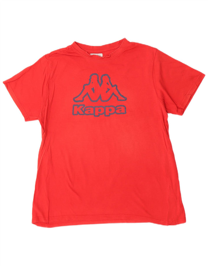 Camiseta gráfica masculina Kappa Top grande de algodão vermelho