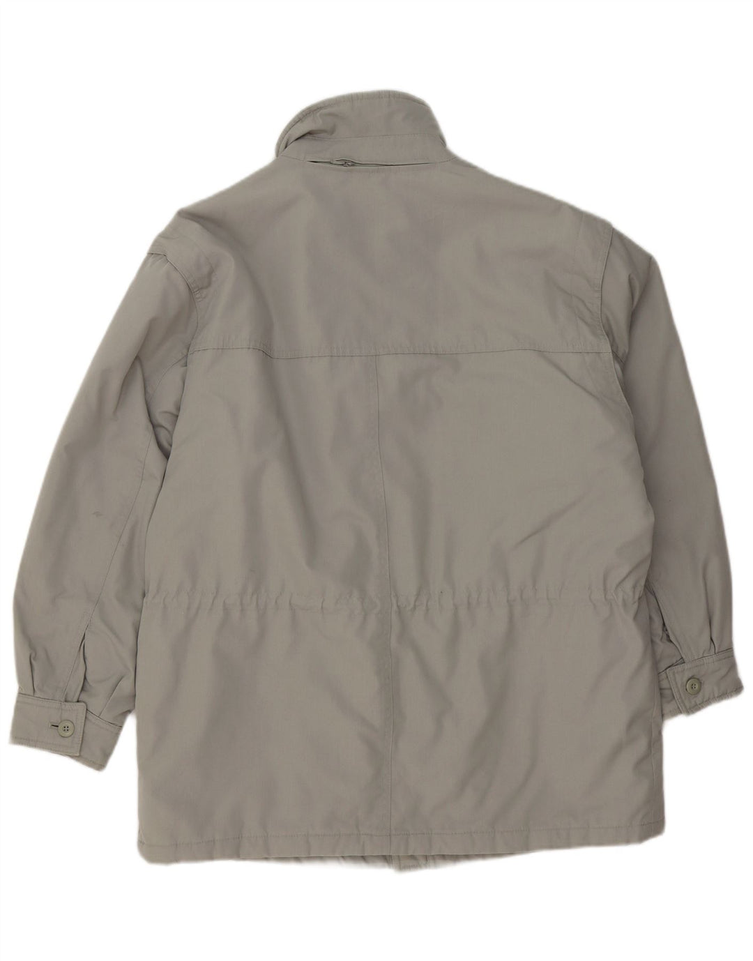 Jaqueta utilitária masculina vintage com capuz UK 40 grande cinza