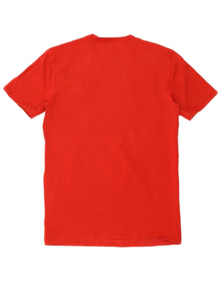 Camiseta gráfica masculina Bikkembergs top pequeno algodão vermelho