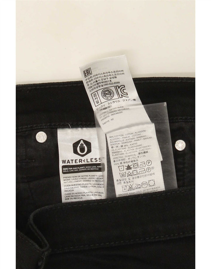 Jeans femininos Levi's Slim W36 L31 algodão preto