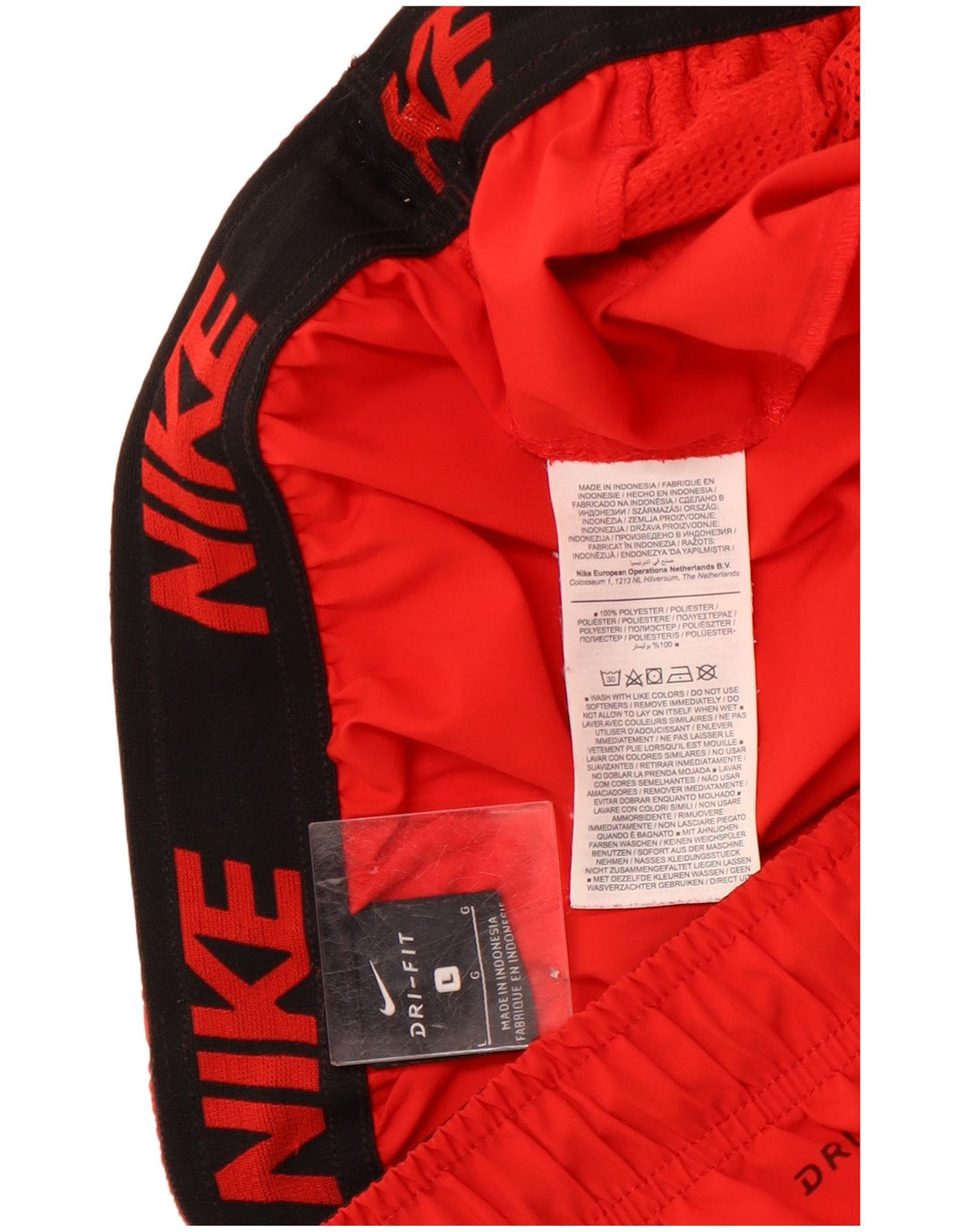 Shorts esportivos masculinos Nike grandes esportivos de poliéster vermelho