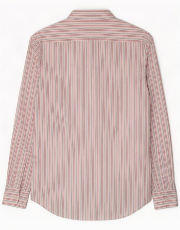 Fred Perry Camisa masculina slim fit grande algodão listrado rosa