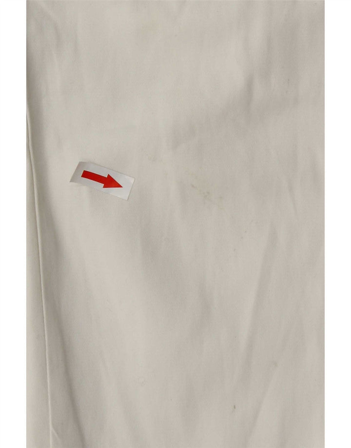 Calça Chino Feminina Marks & Spencer Slim UK 12 Médio W32 L30 Branco