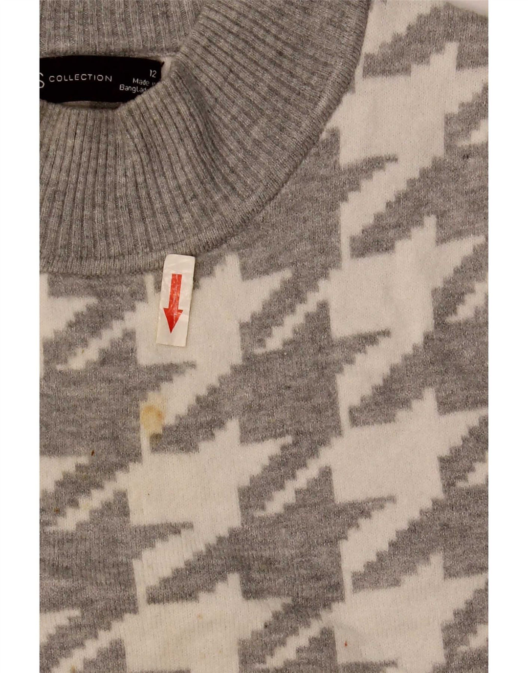 Suéter feminino Marks & Spencer com gola tartaruga Reino Unido 12 cinza médio