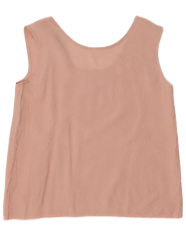 Blusa feminina vintage sem mangas Top IT 40 viscose rosa pequena