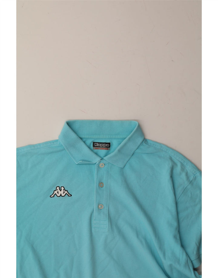 KAPPA Mens Polo Shirt 2XL Blue Cotton Vintage Kappa and Second-Hand Kappa from Messina Hembry 