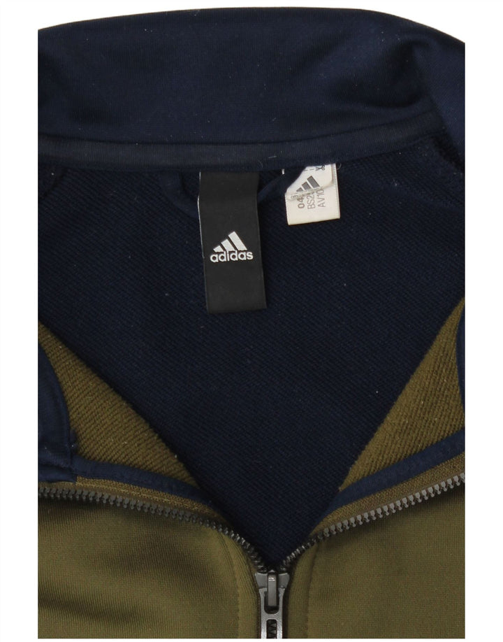 Adidas Mens Graphic Tracksuit Top Jacket Grande Khaki Colourblock