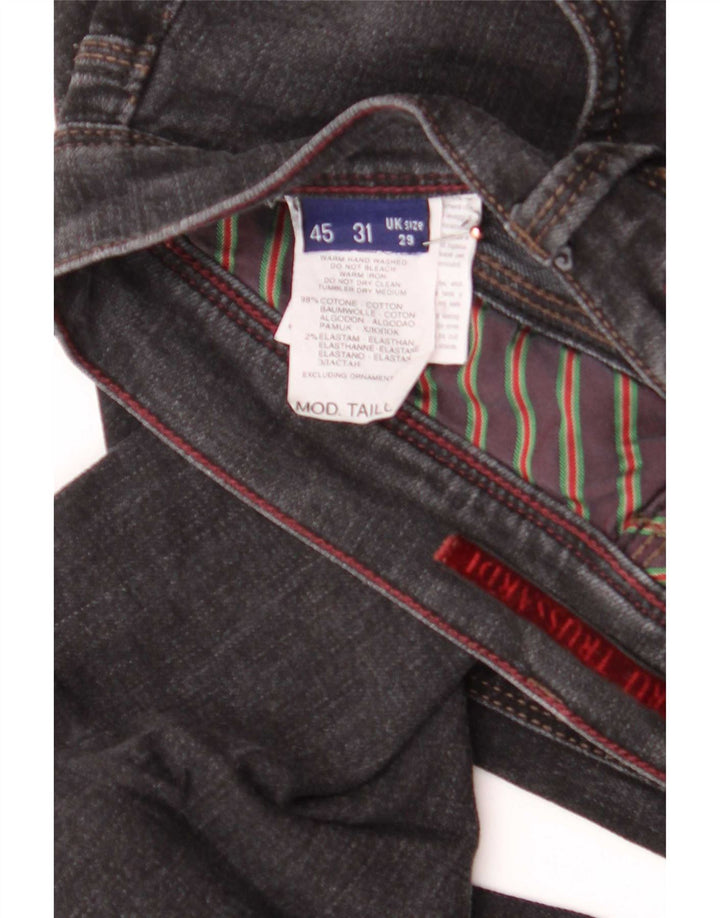 Trussardi Calça jeans reta masculina W29 L32 algodão cinza
