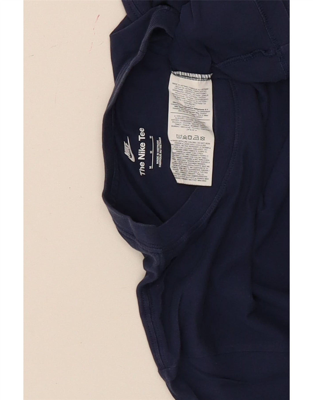 Camiseta masculina Nike Top médio algodão azul marinho