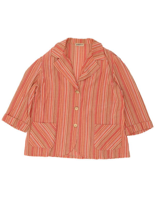 Elisa Landri Jaqueta blazer feminina oversized com 3 botões UK 18 XL multicolorida