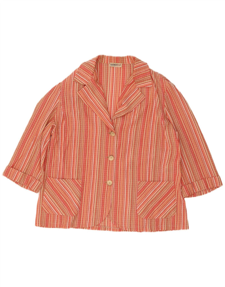 Elisa Landri Jaqueta blazer feminina oversized com 3 botões UK 18 XL multicolorida