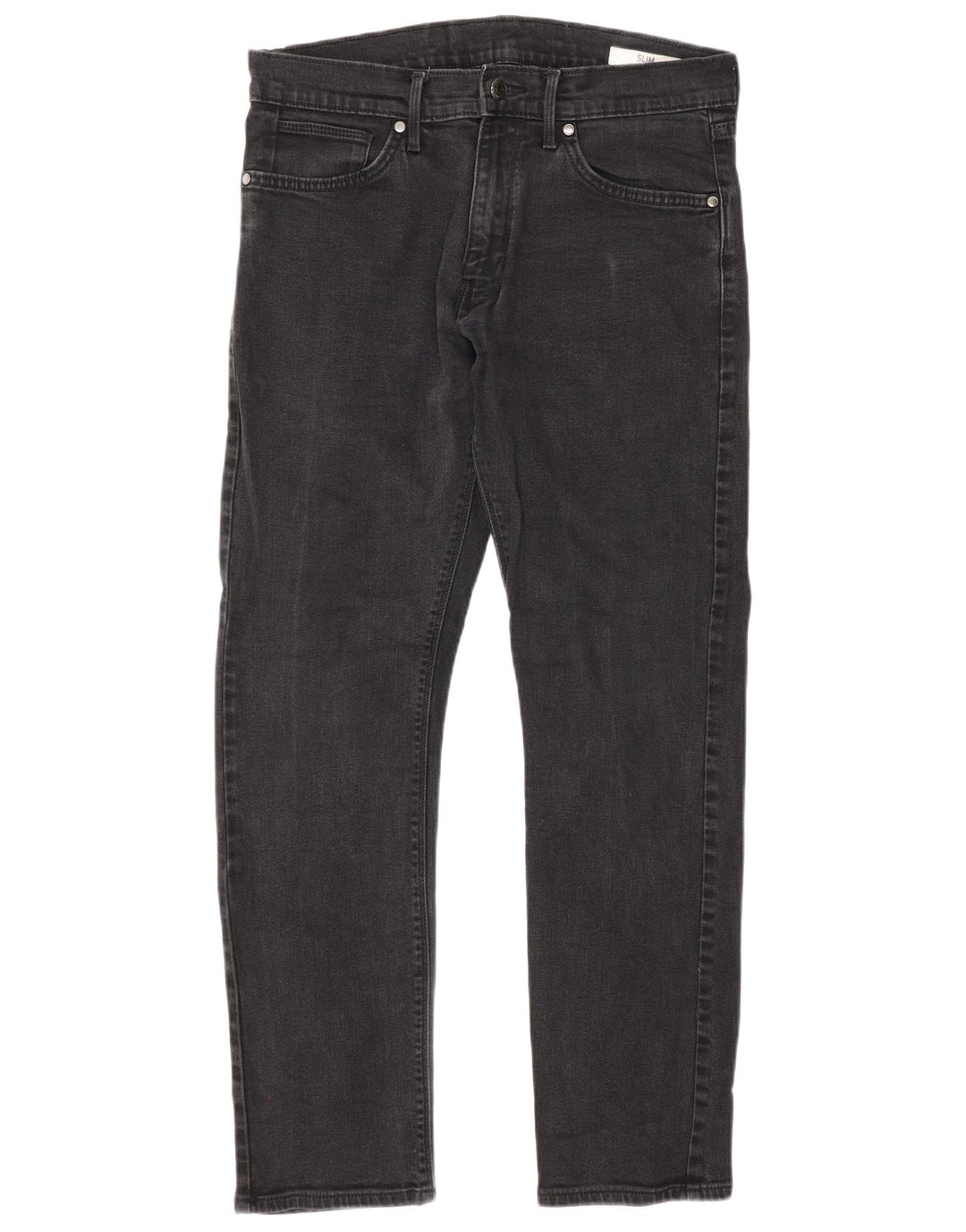 Marks & Spencer Mens Slim Jeans W32 L31 Algodão Cinza