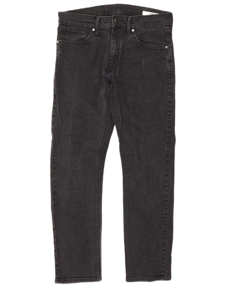 Marks & Spencer Mens Slim Jeans W32 L31 Algodão Cinza