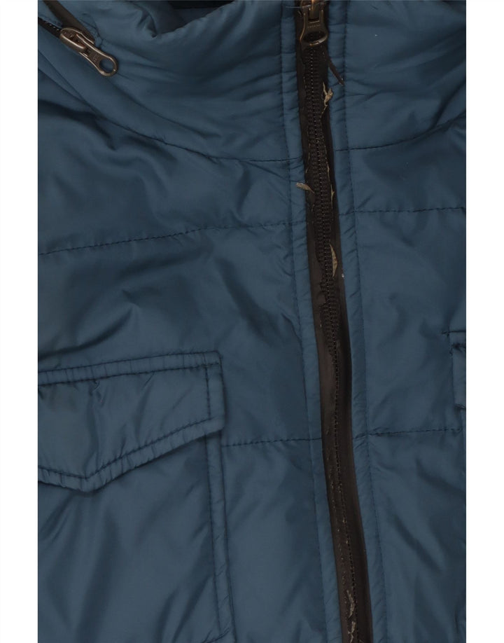 Jaqueta acolchoada masculina Herno UK 50 grande poliamida azul
