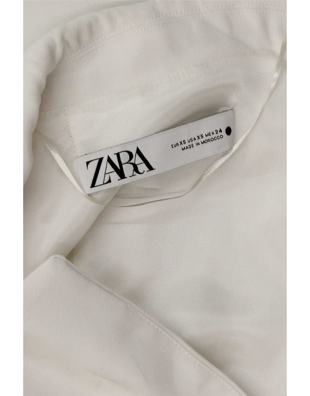 Zara Colete Regular Longline Feminino Reino Unido 6 XS Branco