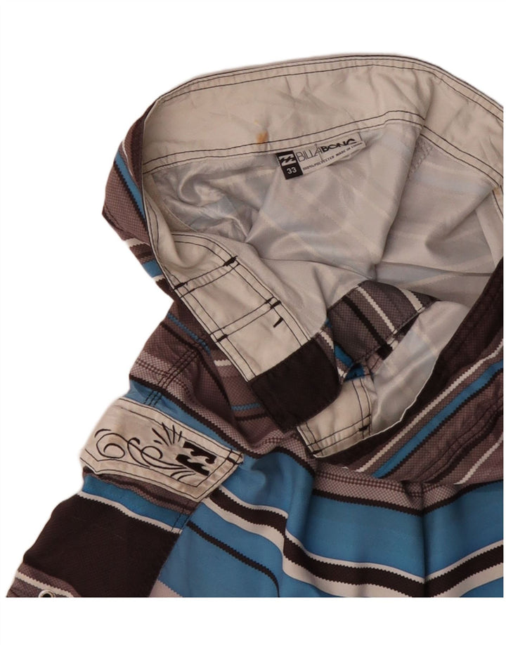 BILLABONG Calção de banho masculino gráfico poliéster listrado cinza médio