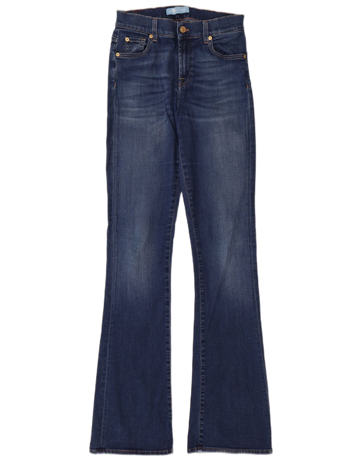 7 FOR ALL MANKIND Calça jeans feminina larga W26 L35 algodão azul
