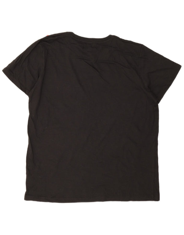 PIERRE CARDIN Mens T-Shirt Top XL Black Cotton