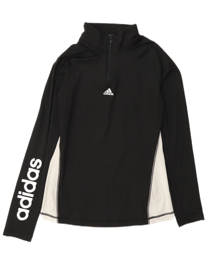 Adidas feminino gráfico pulôver treino top reino unido 12/14 médio preto