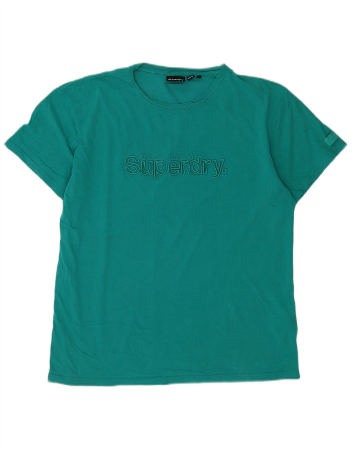 Camiseta gráfica masculina Superdry Top pequeno algodão verde