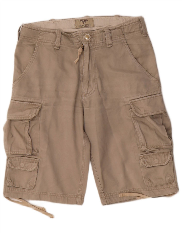 Wilker Mens Cargo Shorts W30 Verde Médio