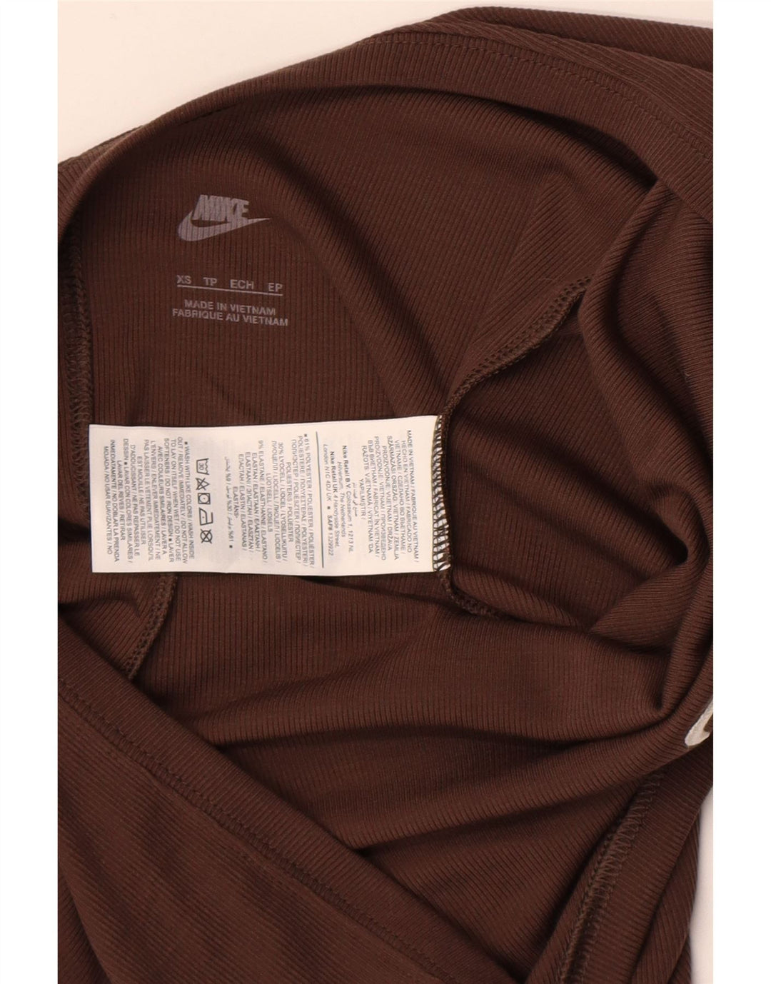 Camiseta Nike Feminina Crop Top UK 4 XS Marrom Poliéster