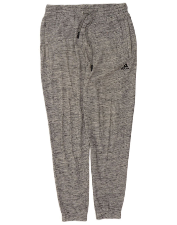Calça de treino masculina Adidas Joggers grande algodão manchado cinza