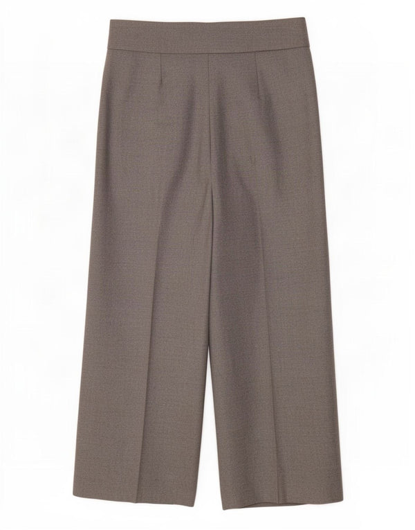 Calça casual feminina de cintura alta Marks & Spencer Reino Unido 8 pequena W26 L25 cinza