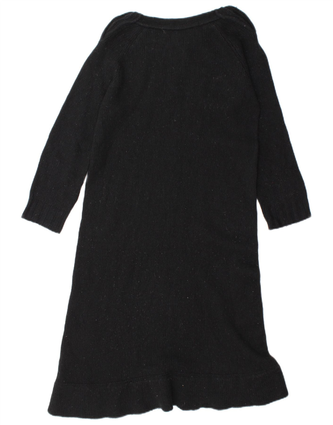 Vestido jumper feminino Zara Reino Unido 12 lã preta média