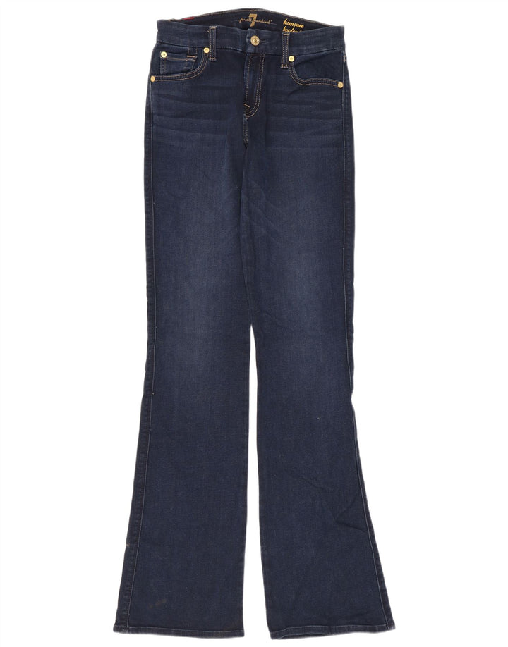 7 For All Mankind Jeans feminino bootcut W26 L33 algodão azul marinho