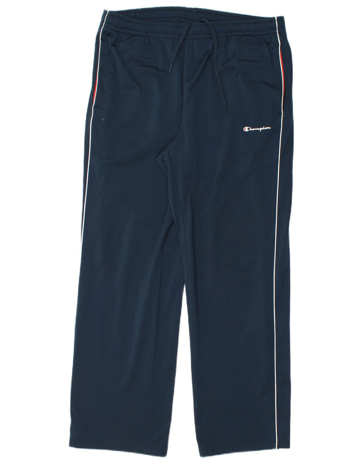 Calça de treino masculina Champion grande poliéster azul marinho