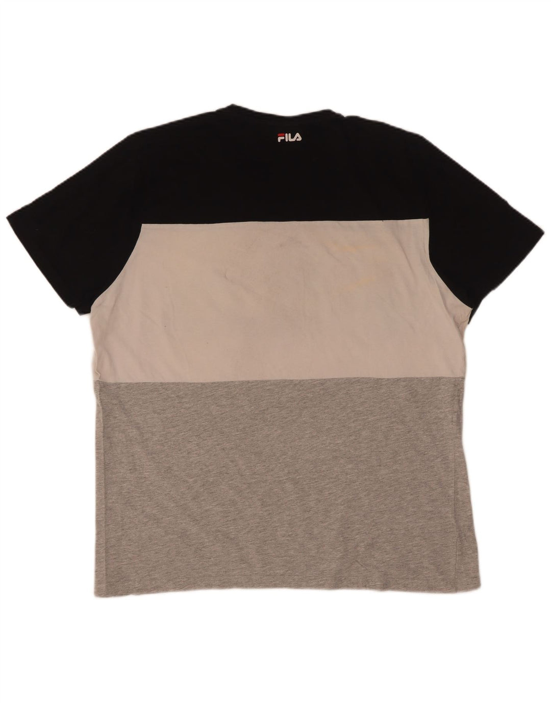 Camiseta masculina Fila Graphic Top grande bloco colorido multicolorido