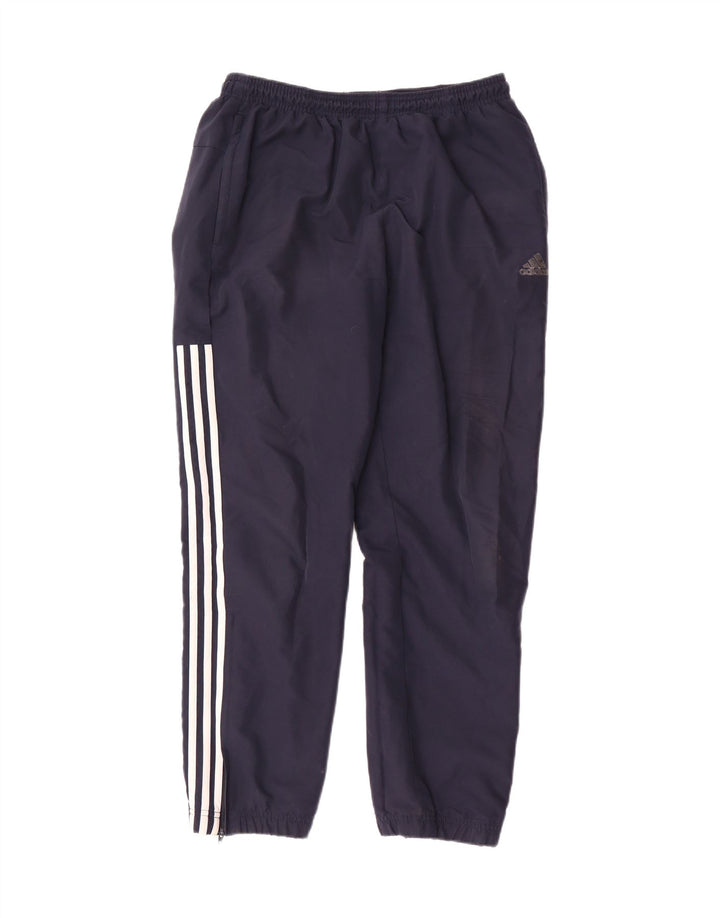 Calças de treino masculinas ADIDAS joggers grandes poliéster azul marinho