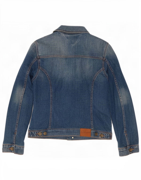 Jaqueta jeans feminina Tommy Hilfiger EUA 14 XL algodão azul