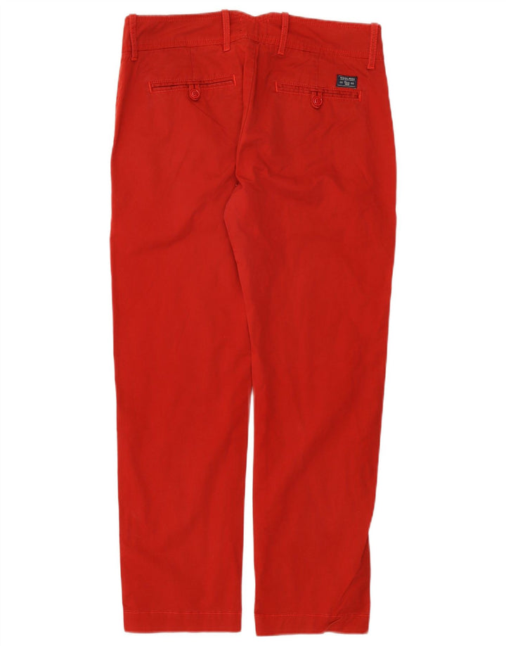 Calça chino reta feminina Woolrich W30 L27 vermelha
