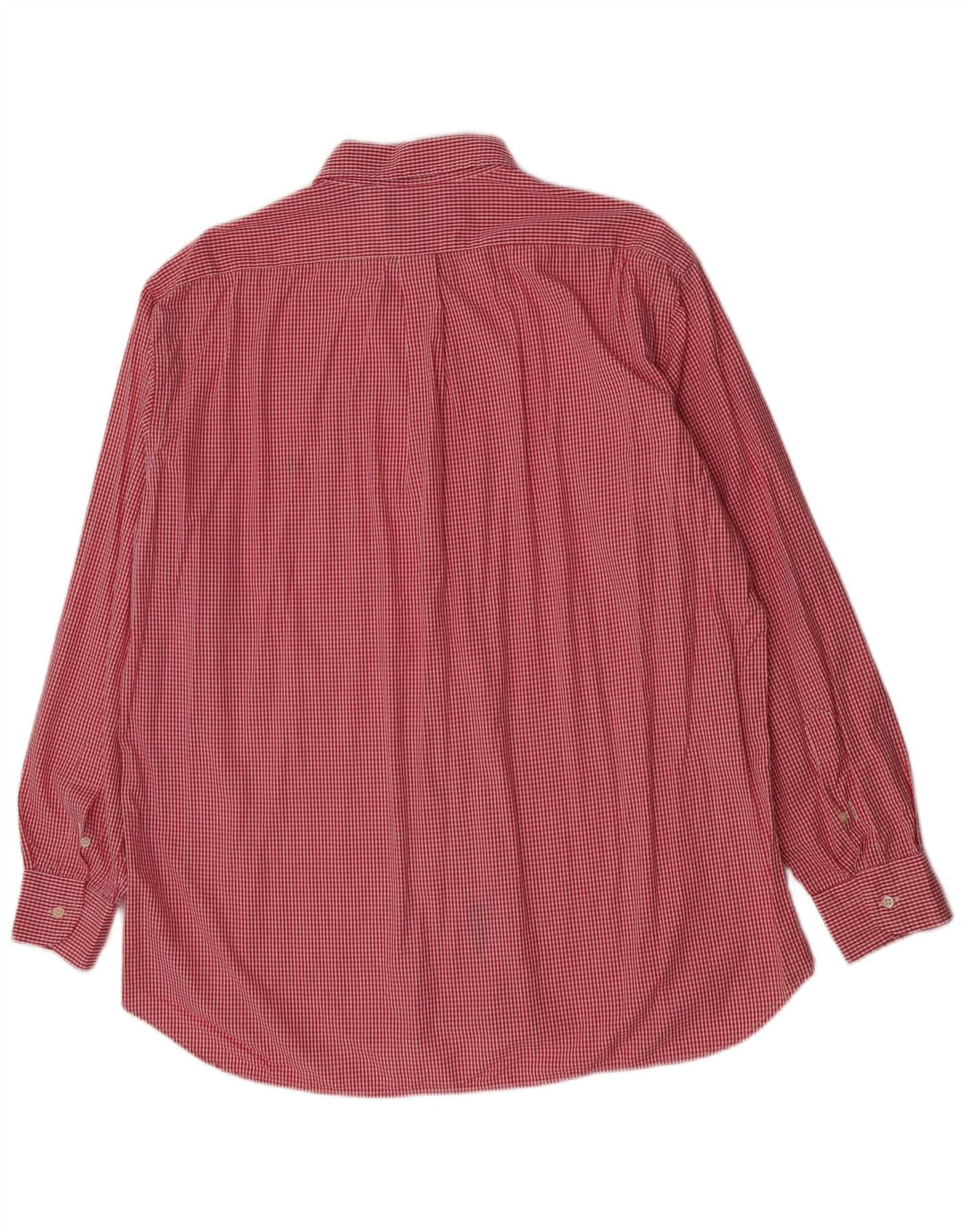 Camisa masculina Brooksfield tamanho 43 XL algodão vermelho guingão