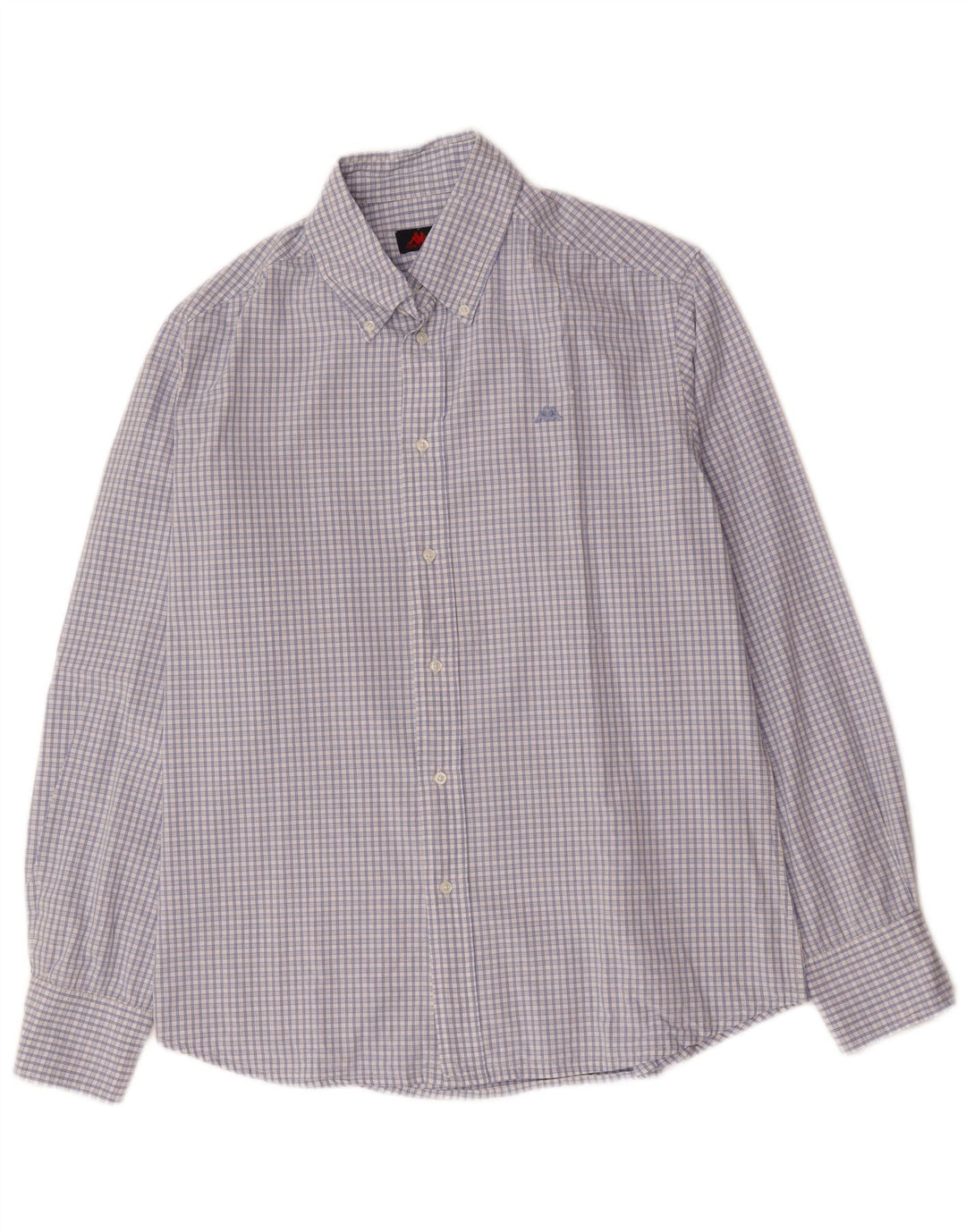 Camisa masculina KAPPA grande algodão guingão azul