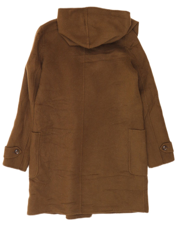 Casaco feminino Massimo Dutti com capuz oversized duplo breasted UE 36 XS cáqui