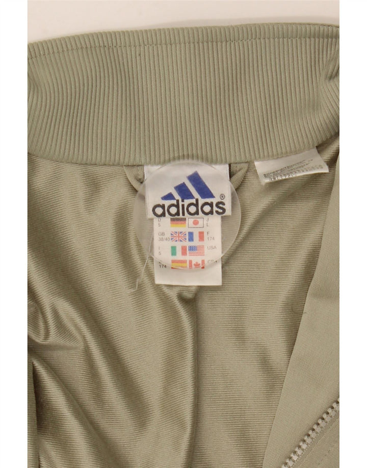 Adidas Mens Tracksuit Top Jacket UK 38/40 Medium Khaki Poliéster