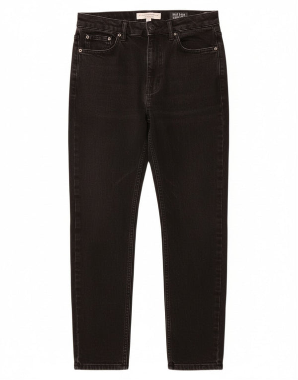 Topshop feminino Mom Tapered Jeans W28 L26 algodão preto