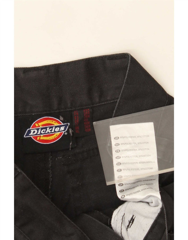 Calças cargo retas masculinas Dickies W26 L30 poliéster preto