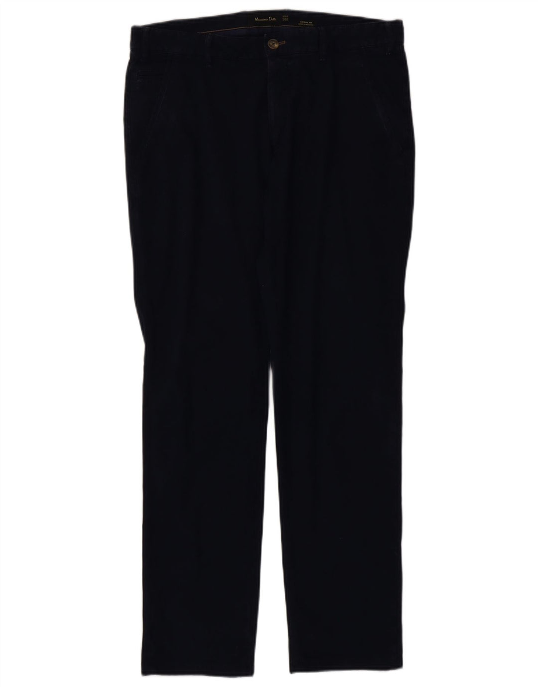 Calça chino masculina MASSIMO DUTTI casual fit UE 42 grande W32 L32 azul marinho