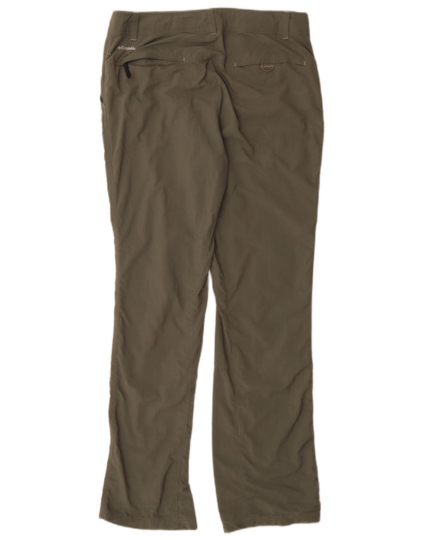 Calça cargo feminina Columbia Omni-Shade para caminhada EUA 8 médio W30 L33 verde