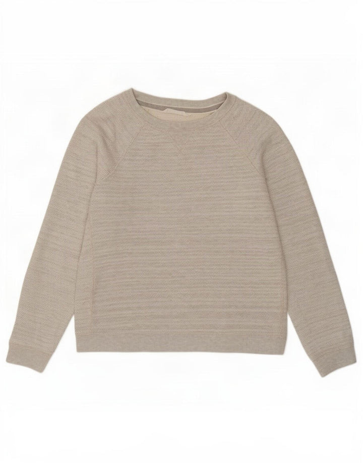 Suéter feminino Fat Face UK 16 grande algodão cinza