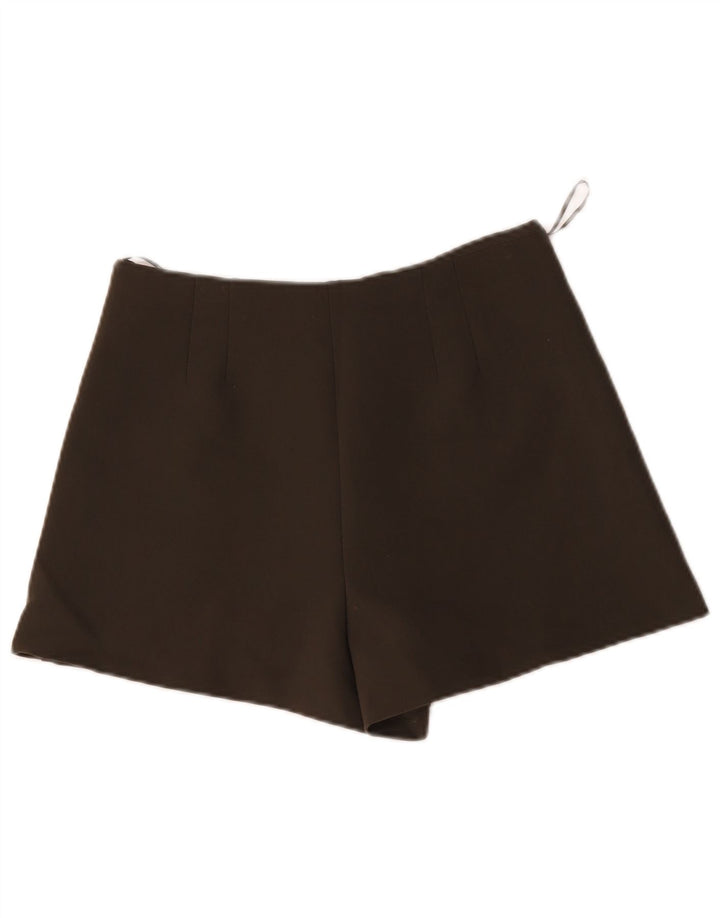 Zara Shorts feminino casual de cintura alta médio W28 marrom