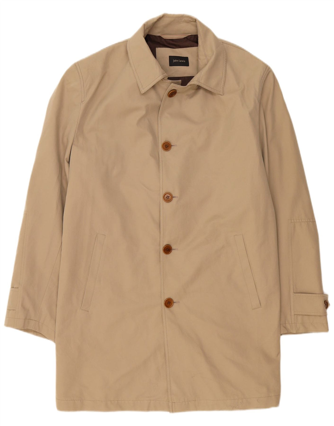 Sobretudo masculino John Lewis IT 54 2XL algodão bege