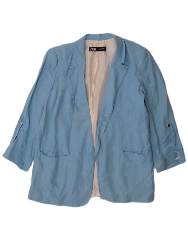 Jaqueta Zara Womens Open Blazer UK 18 XL Azul