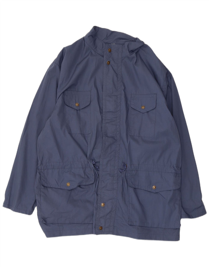 Jaqueta utilitária masculina vintage IT 52 XL poliéster azul
