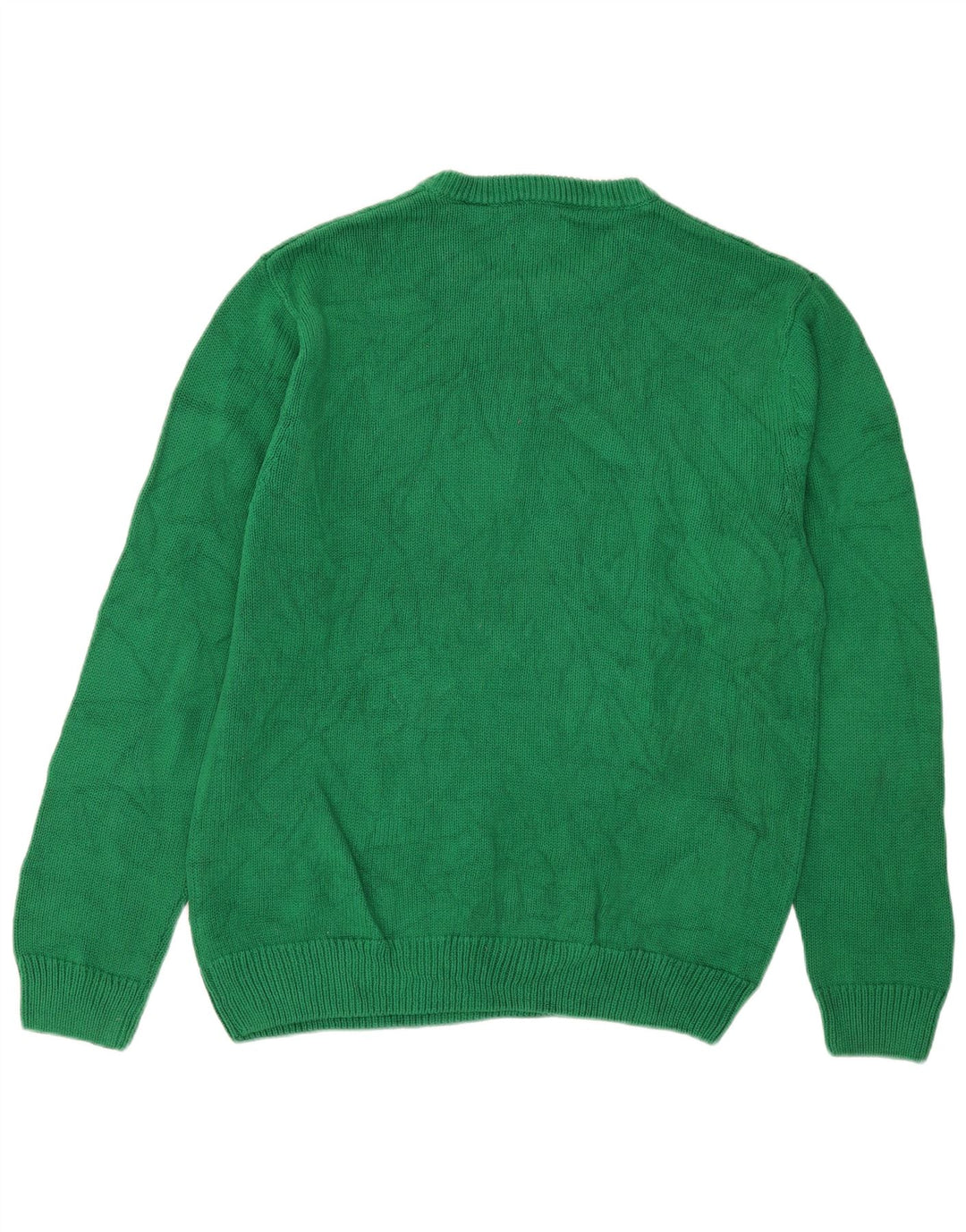 Suéter masculino Chaps com gola redonda e algodão verde grande